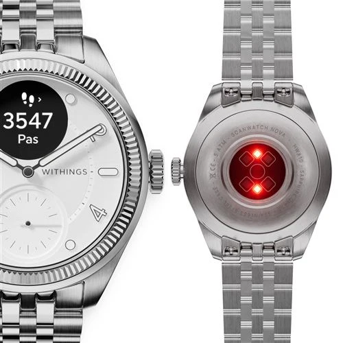 ScanWatch Nova Brilliant 39 mm Edition argent - Montre connectée - Withings