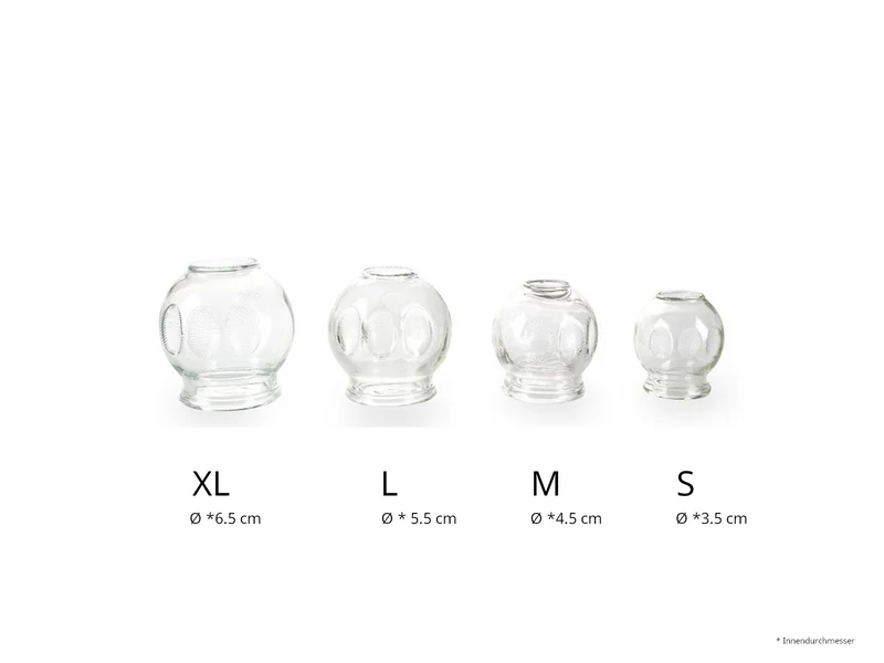 Diverse Premium Feuerschröpfglas, geriffelt, Grösse L, Ø 5.5 cm, 1 Stück