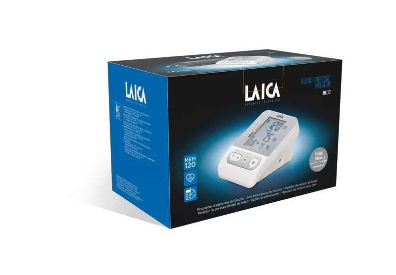 Tensiomètre automatique au bras Laica (BM2301) - mémoire max 120 mesures | Maintenant temporairement avec thermomètre GRATUIT