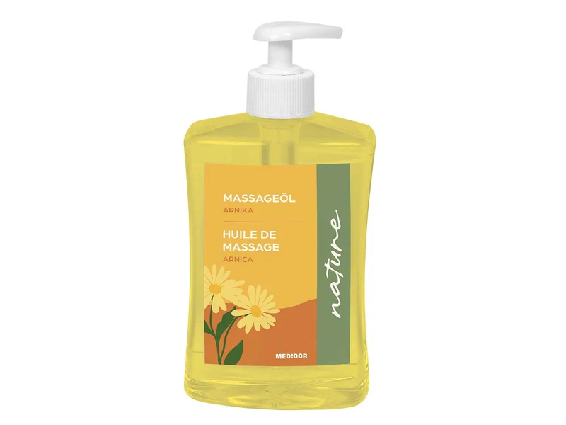 MEDiDOR Massageöl Arnika Nature, 500 ml mit Dosierspender