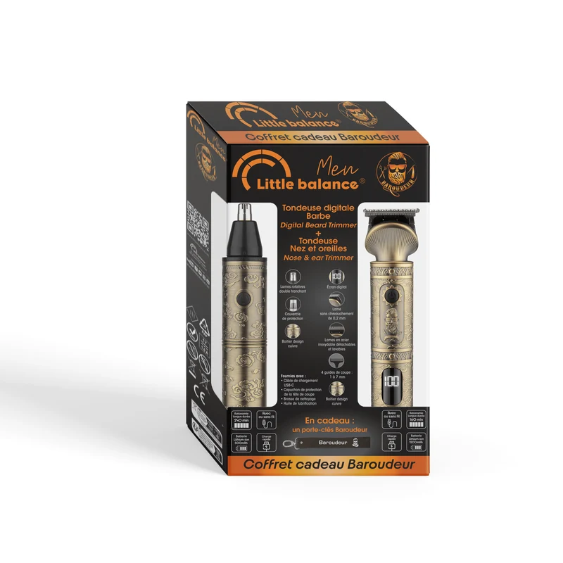 Coffret Beauté Baroudeur, Tondeuse Barber Pro & Precision Explorer