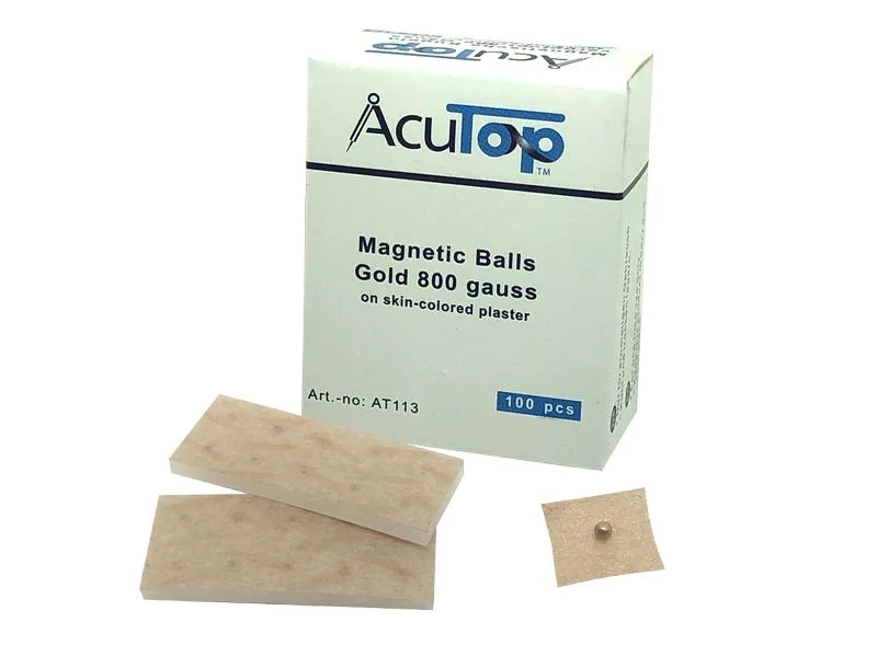 AcuTop Magnetische Ohrkugeln, gold, Box à 100 Stück