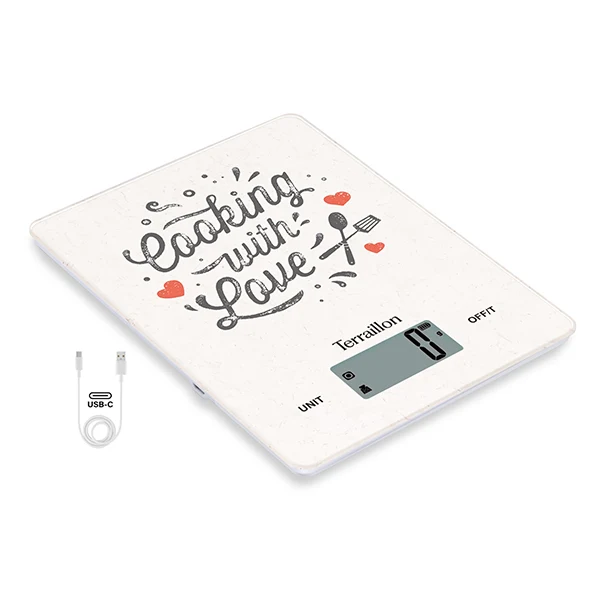 Balance de cuisine rechargeable 3 kg LCD Terraillon