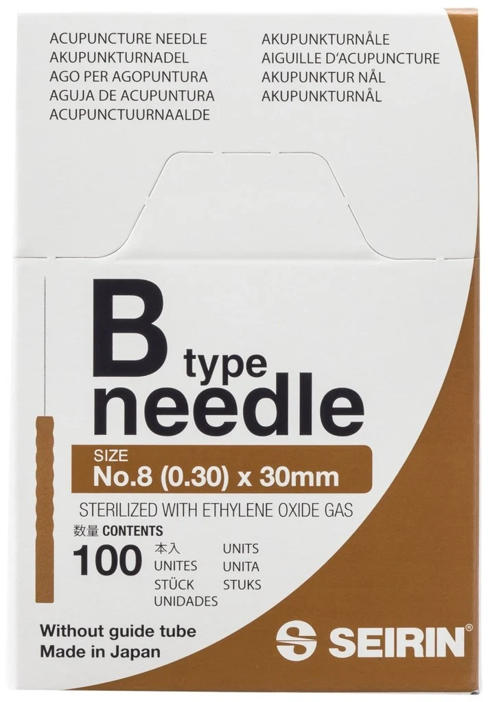 Seirin B-Type No. 8, 0.30 x 30 mm, braun, 100 Stück