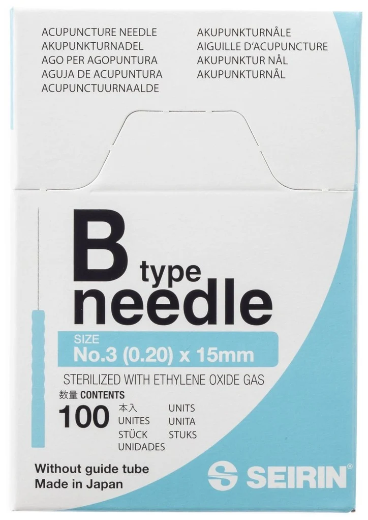 Seirin B-Type No. 3, 0.20 x 15 mm, blau, 100 Stück