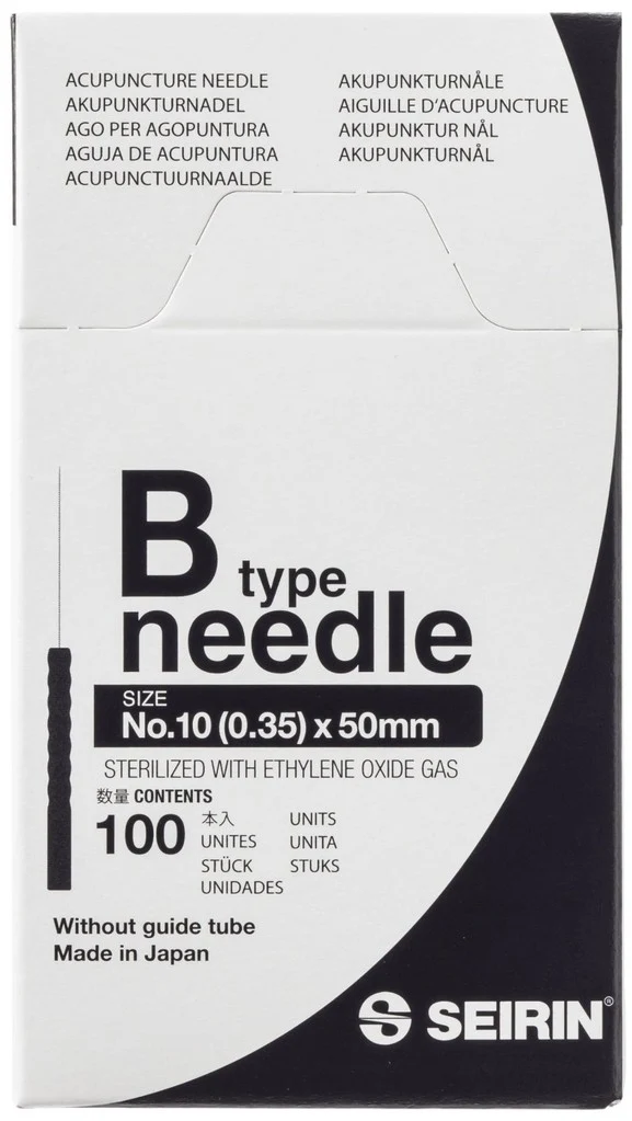 Seirin B-Type No. 10, 0.35 x 50 mm, schwarz, 100 Stück