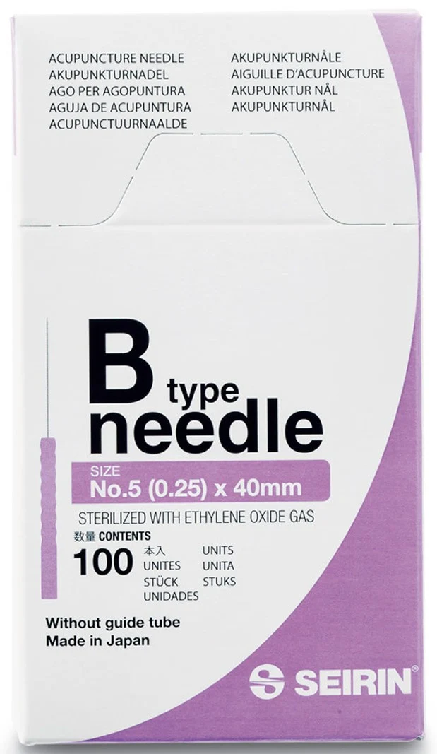 Seirin B-Type No. 5, 0.25 x 40 mm, violett, 100 Stück