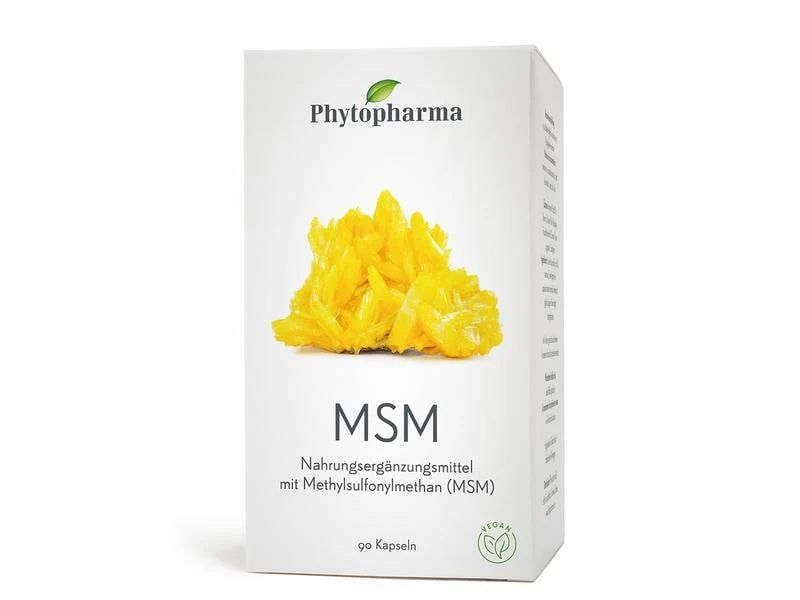 PHYTOPHARMA Nahrungsergänzungsmittel MSM Kaps, vegan, 90 Kapseln, 1000 mg