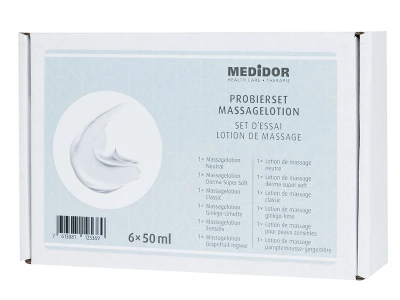 MEDiDOR Probierset Massagelotionen, 6 x 50 ml