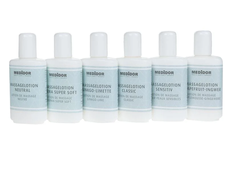 MEDiDOR Probierset Massagelotionen, 6 x 50 ml