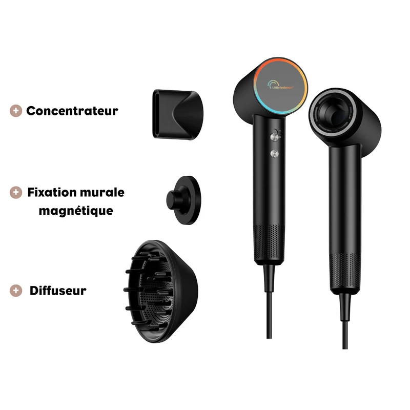 Sèche-cheveux, BLDC Ionic 1600 Noir