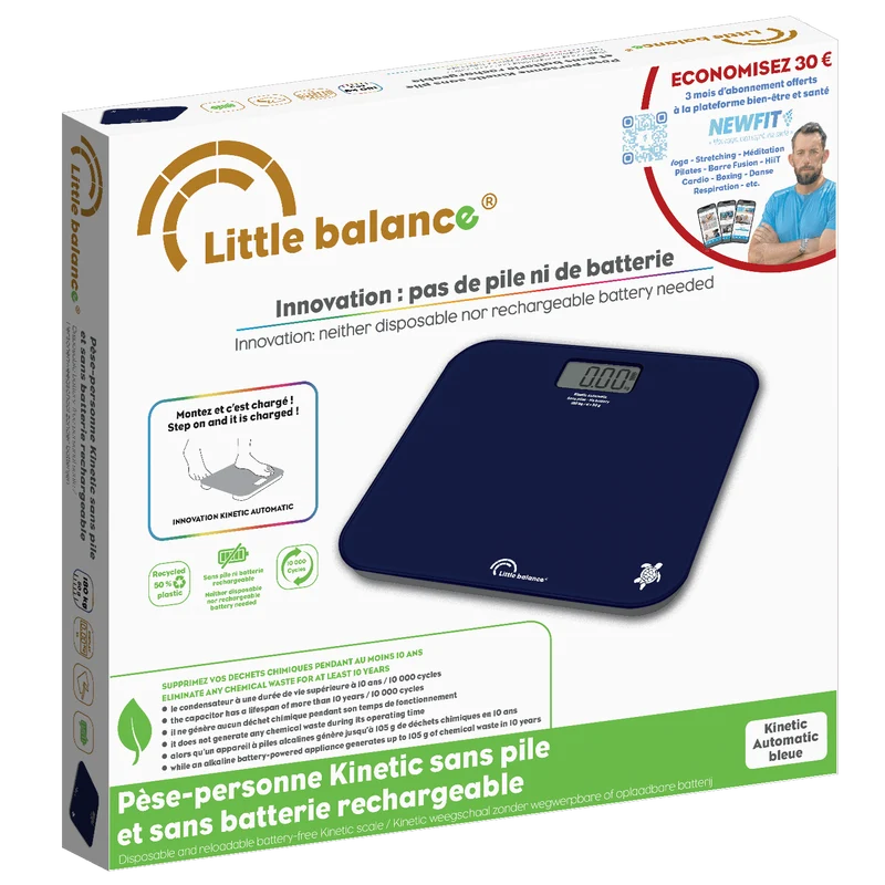 Pèse-personne, Kinetic Auto Bleu, Sans pile