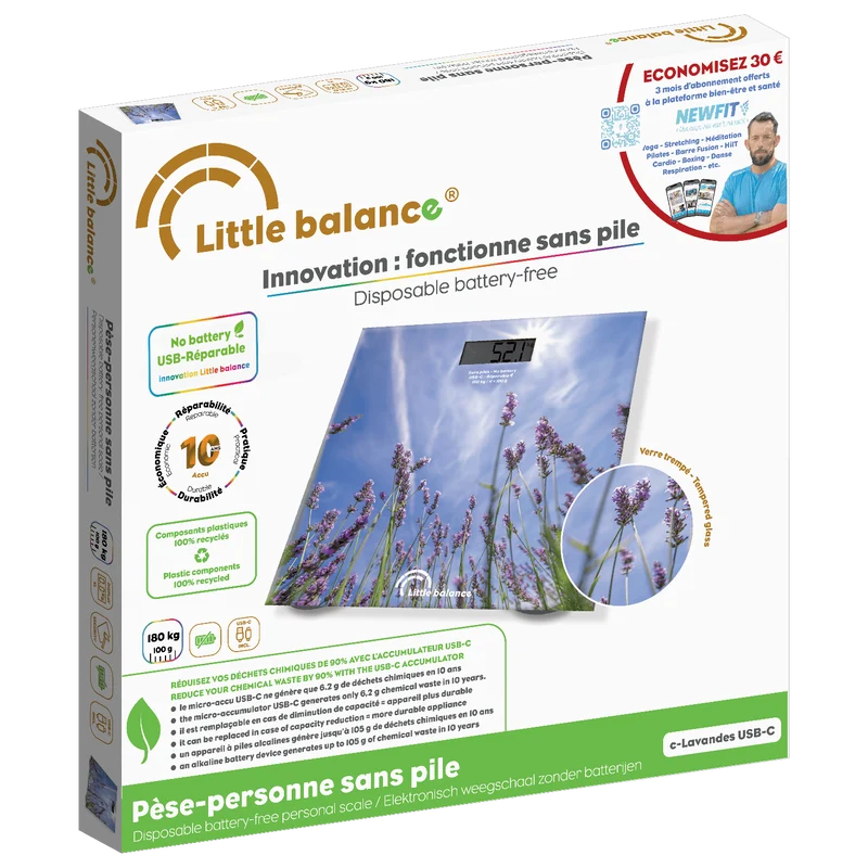 Pèse-personne, Lavande USB, Sans pile