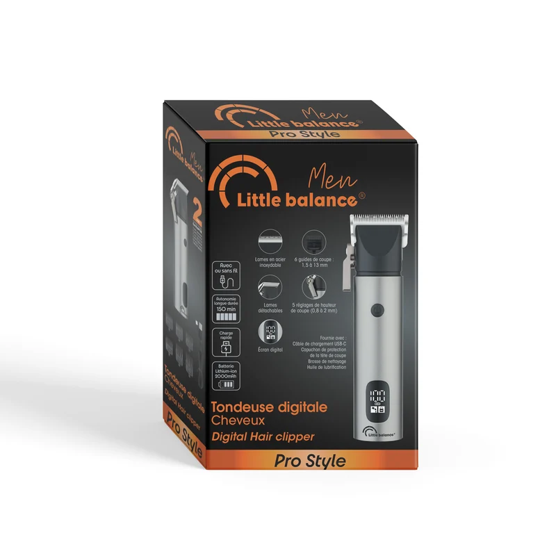 Tondeuse digitale cheveux, Pro Style Inox