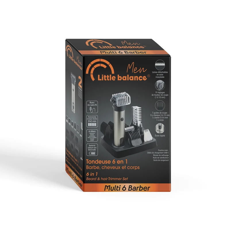 Tondeuse digitale barbe, cheveux et corps 6 en 1, Multi 6 Barber
