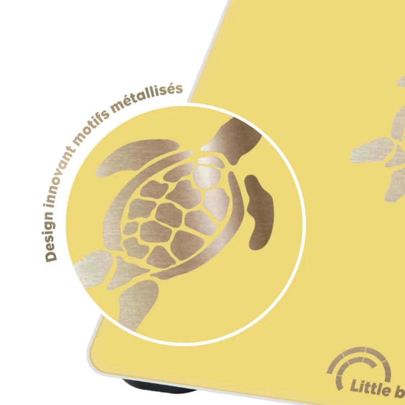 Pèse-personne, Tortue Sable métallisée, Sans pile