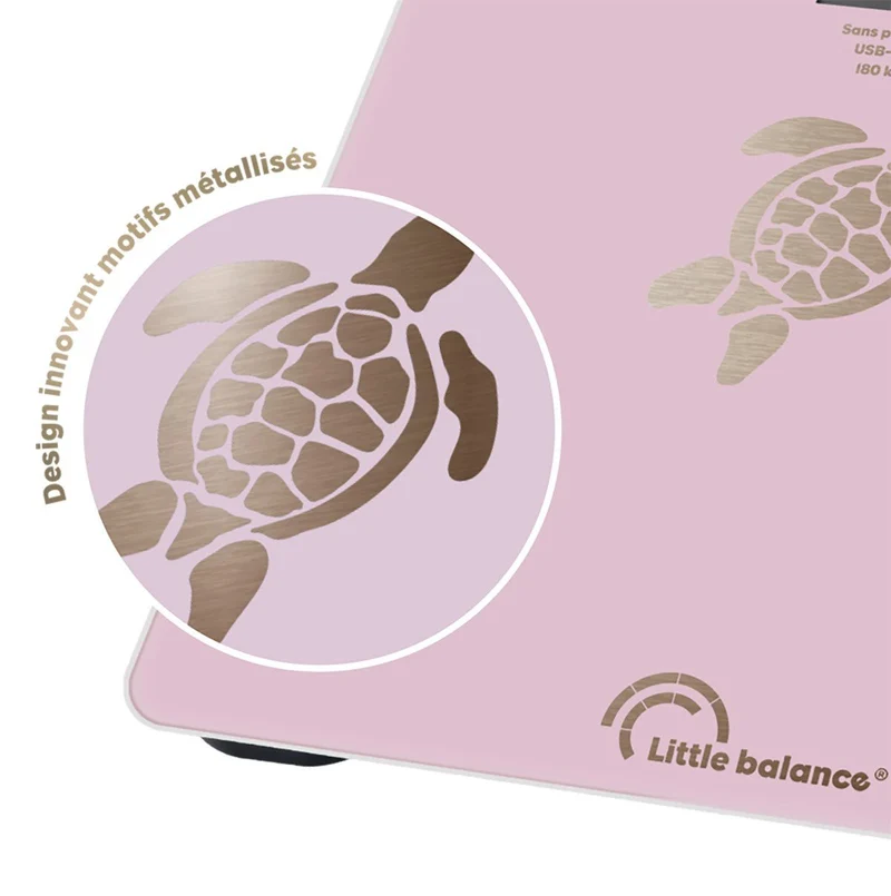 Pèse-personne, Tortue Gold métallisée, Sans pile