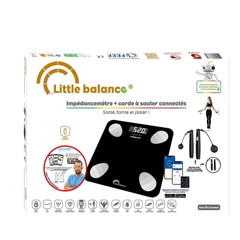 Impédancemètre + Corde à sauter connectés, Connect Fit