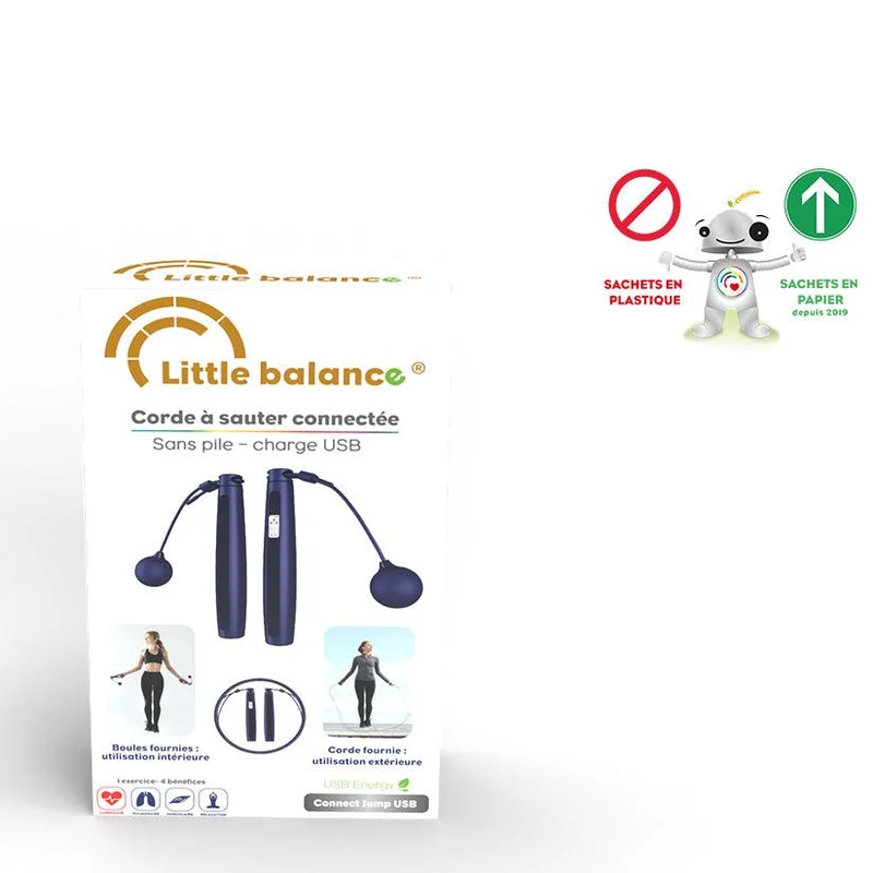 Corde à sauter connectée, Connect Jump USB, Sans pile