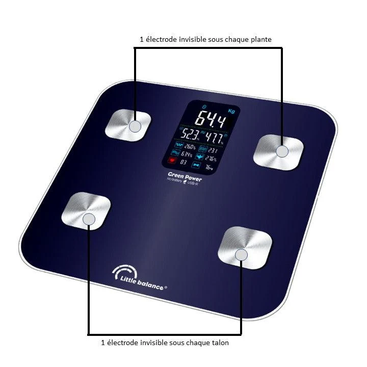 Impédancemètre-Cardio connecté, CardioX4 USB, Sans pile