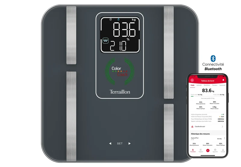 COLOR COACH FIT - impédancemètre autonome ou connecté, suivi en couleur