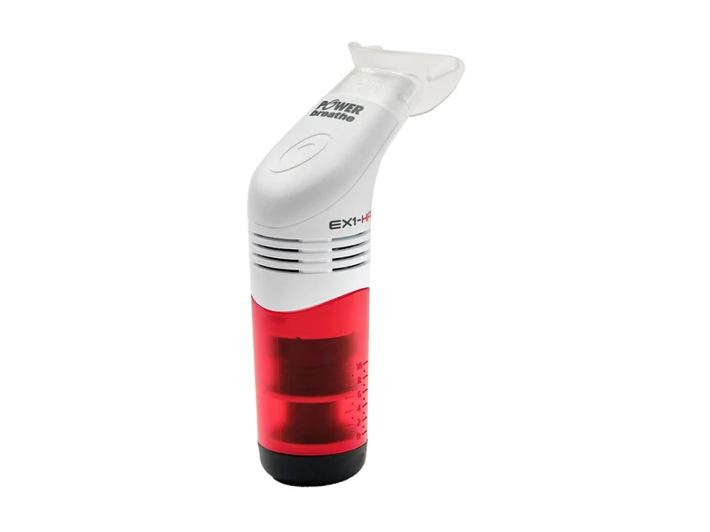 POWERbreathe Atemtrainer EX1 EMT – HR, weiss-rot, Widerstand hoch