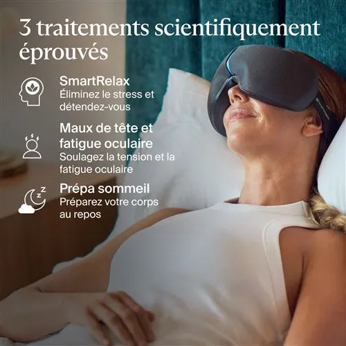 SmartGoggles 2.0 Black - Masque connecté relaxation yeux et sommeil - Therabody