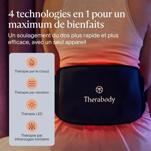 ThermBack LED - Ceinture chauffante et luminothérapie LED récupération dos – Therabody