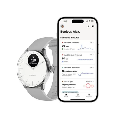 ScanWatch Light - 37 mm Blanche - Montre connectée - Withings