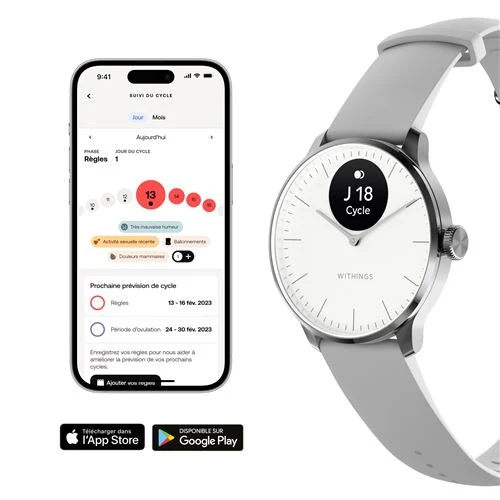 ScanWatch Light - 37 mm Blanche - Montre connectée - Withings
