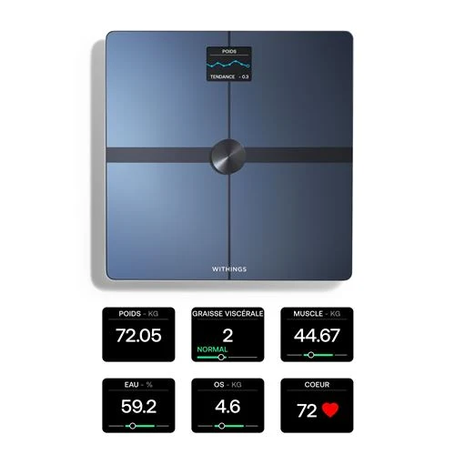 Body Smart Black / Noir - Balance connectée Wi-Fi – Withings