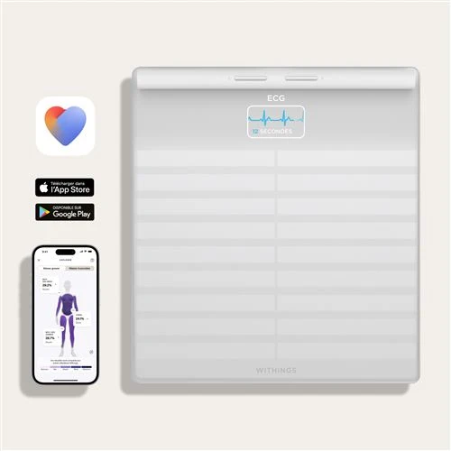 Body Scan White / Blanc - Balance et Station de santé connectées Wi-Fi – Withings