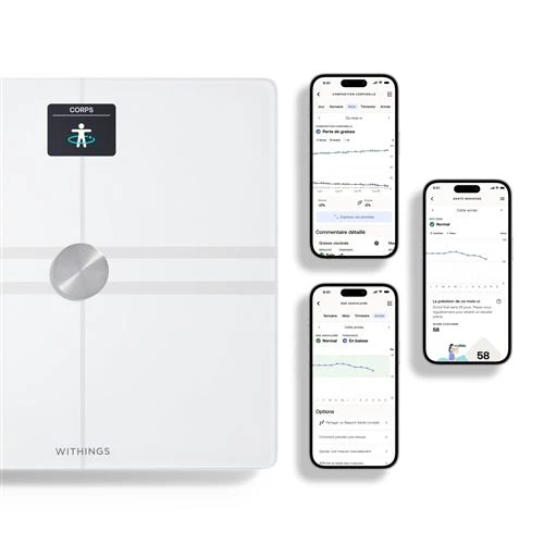 Body Comp White / Blanc - Balance connectée Wi-Fi – Withings
