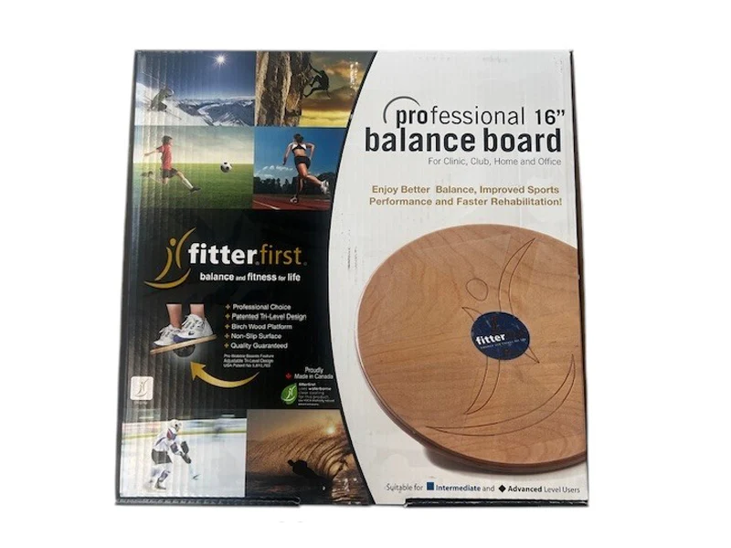 FitterFirst Balance Board Therapie Kreisel Holz, 39 cm