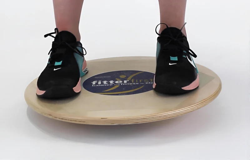 FitterFirst Balance Board Therapie Kreisel Holz, 39 cm