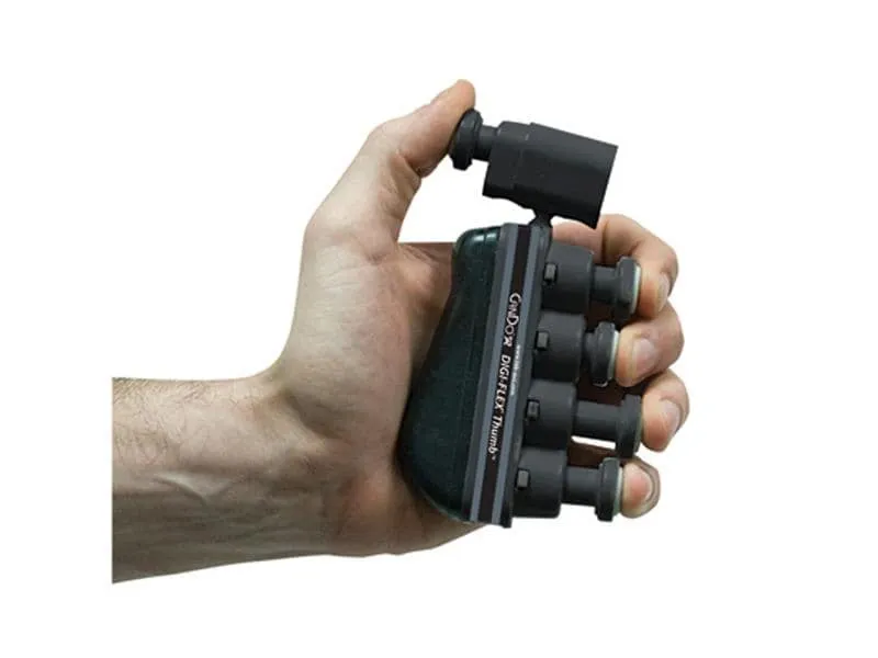 CanDo Digi-Flex Thumb, Hand- und Daumentrainer, schwarz, Widerstand extra stark