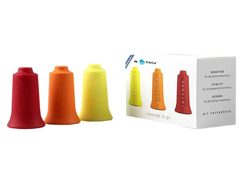 K-Active BellaBambi Schröpfcup Silikon Mini, Set 3-teilig, intense, regular, sensitive, Ø 2 cm