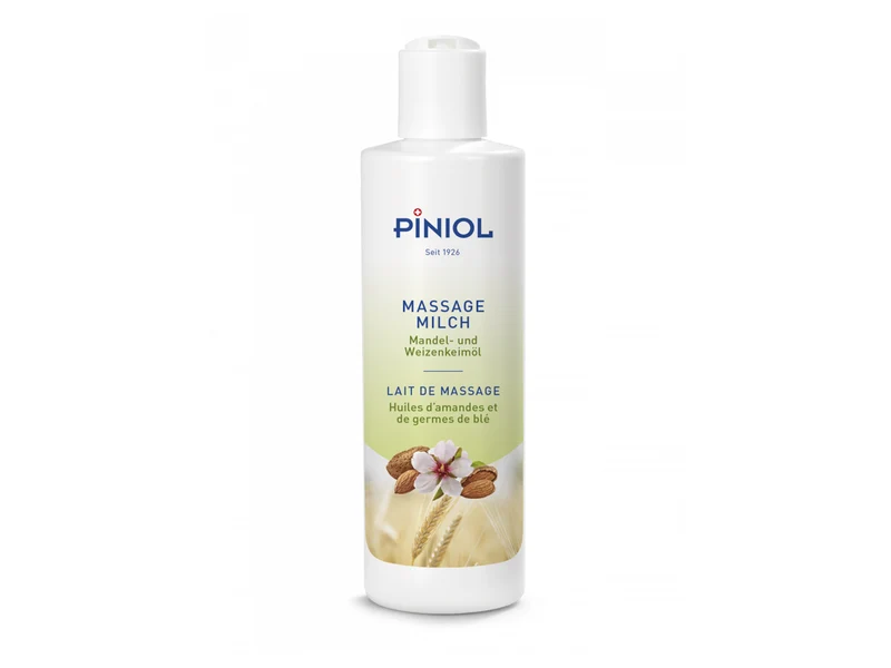Piniol Massagemilch Mandel- und Weizenkeimöl, ohne Paraffin, 250 ml