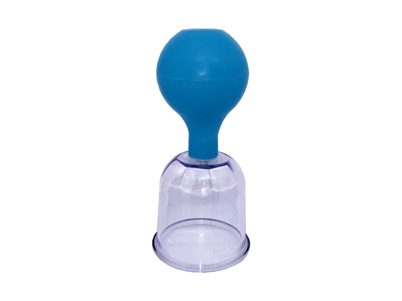 Diverse Schröpfglas aus Acrylglas, Ø 5.7 cm, mit Saugball
