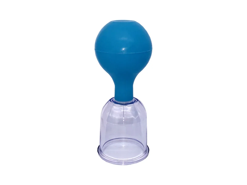 Diverse Schröpfglas aus Acrylglas, Ø 4.8 cm, mit Saugball