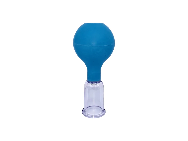 Diverse Schröpfglas aus Acrylglas, Ø 1.9 cm, mit Saugball