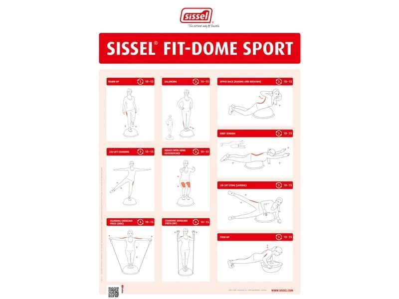 SISSEL Fit-Dome Sport, rot, Ø 60 cm x 25 cm