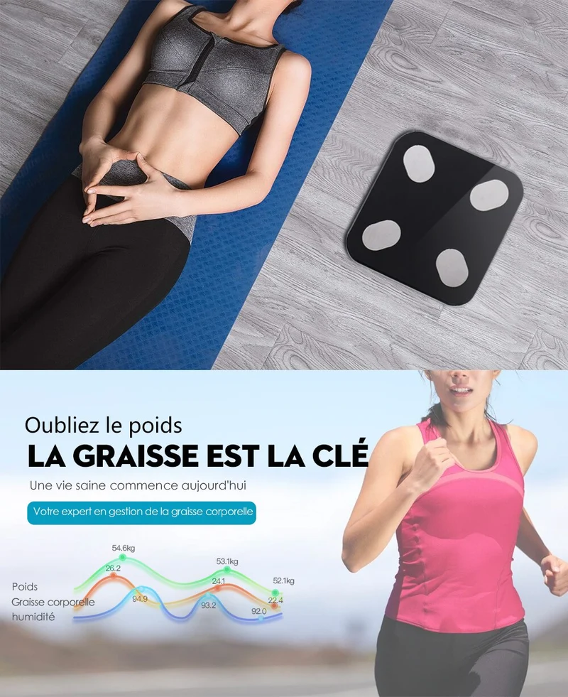 Balance Impédancemètre Connectée Bluetooth compatible OkOk
