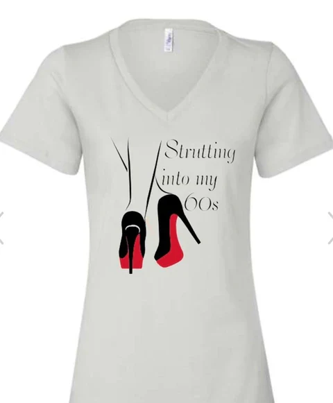 Merch "Strutting Into My 60s" short sleeve T Shirt