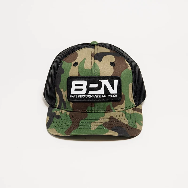 Snapback Hat / Black + Camo