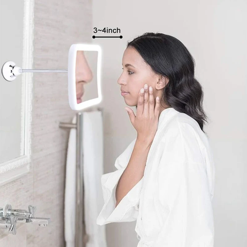 Miroir circulaire flexible 6.8" LED Lighted