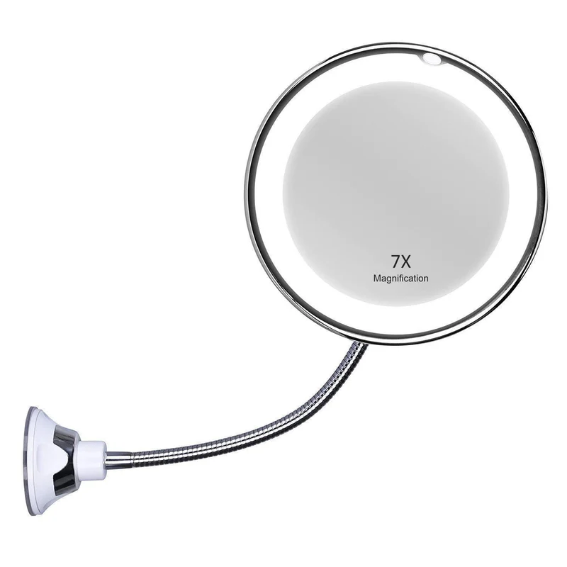 Miroir circulaire flexible 6.8" LED Lighted