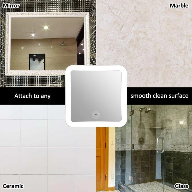 Miroir circulaire flexible 6.8" LED Lighted