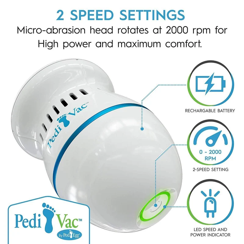 Rechargeable Electric Foot File PediVac