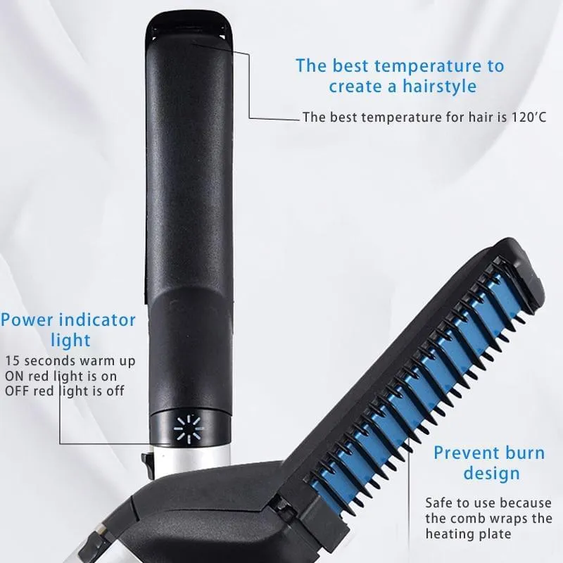 Multifunctional Comb Hair Brush Curling Iron